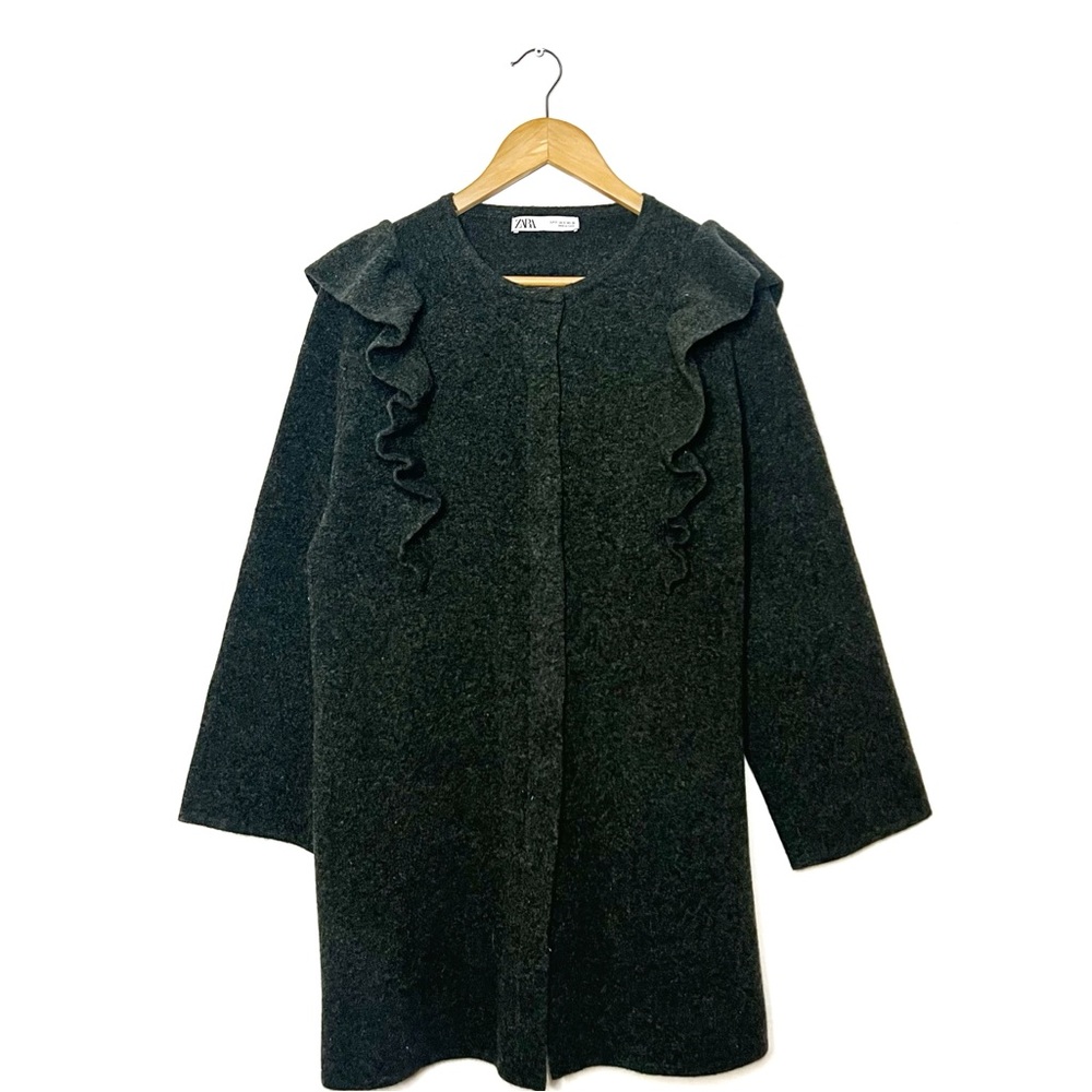 Zara | Wool Ruffle Jacket - Picture 3 of 8